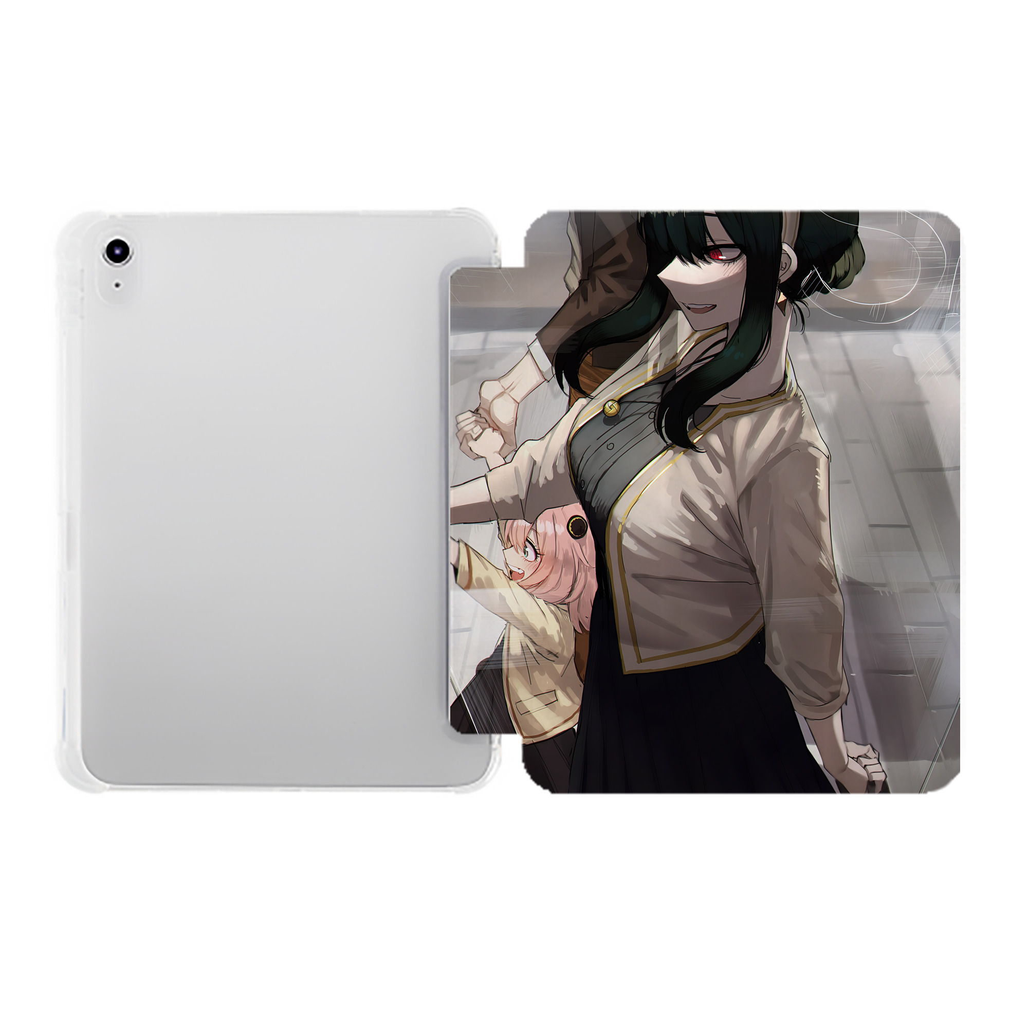 （画像用） SPY×FAMILY间谍家家酒 IPad ケース ペン収納付き 三つ折りスタンド PUレザー×シリコン 対応機種9.5/10.5/10.9インチ